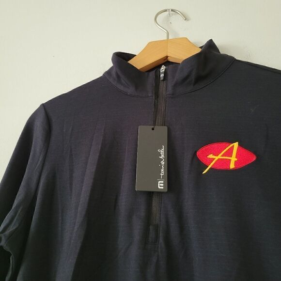 Travis Mathew Crestview 1/4 Zip Pullover Black Logo NWT M - Picture 5 of 11